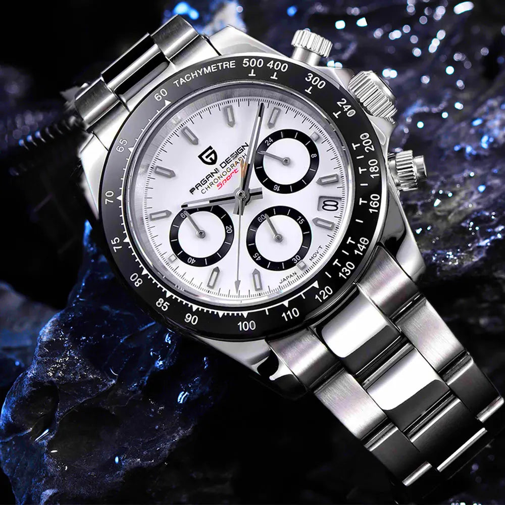 New 1644 PAGANI DESIGN 40mm Men Watch Multifunction Chronograph Sapphire Glass 100M Waterproof Quartz Watch for Men Reloj Hombre