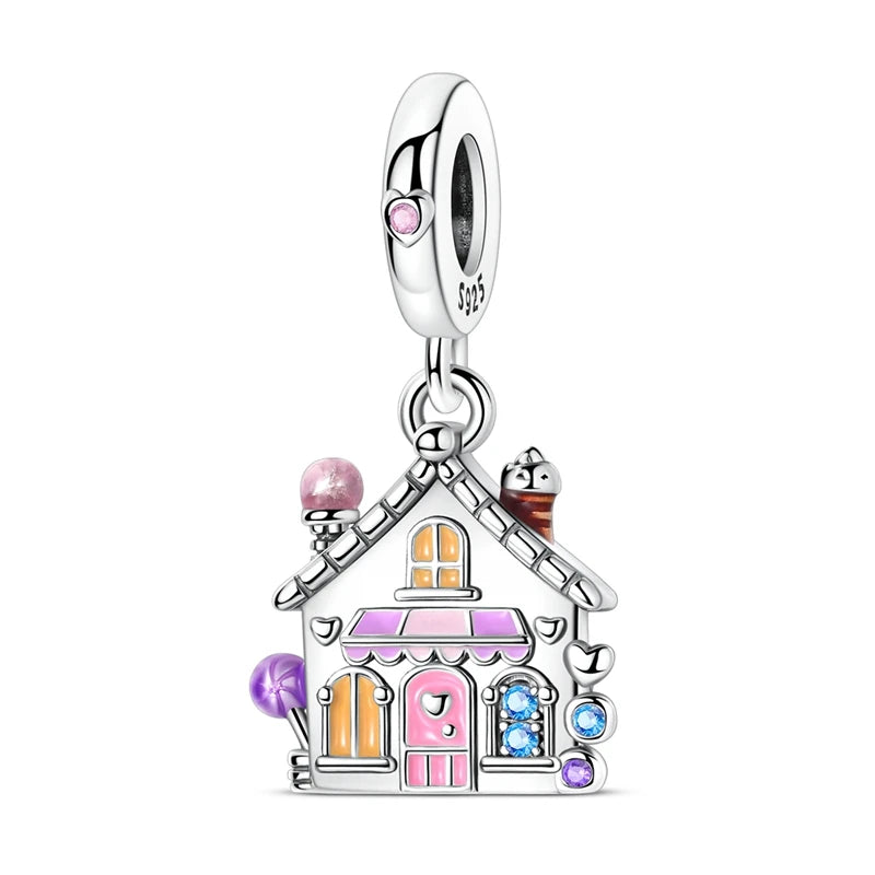 New Original Charm Beads 925 Sterling Silver Butterfly Hot Air Balloon Dangle For Bracelet Women Girl Fine DIY Jewelry Gift
