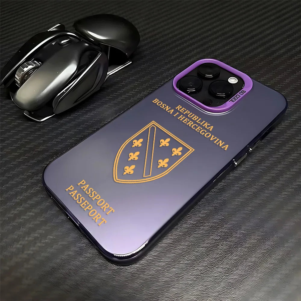 Bosnia and Herzegovina Passport Phone Case For iPhone 17 16e 16 15 14 13 12 11 mini Pro Max X XR 8 7 Air Plus Anti  Matte  Cover