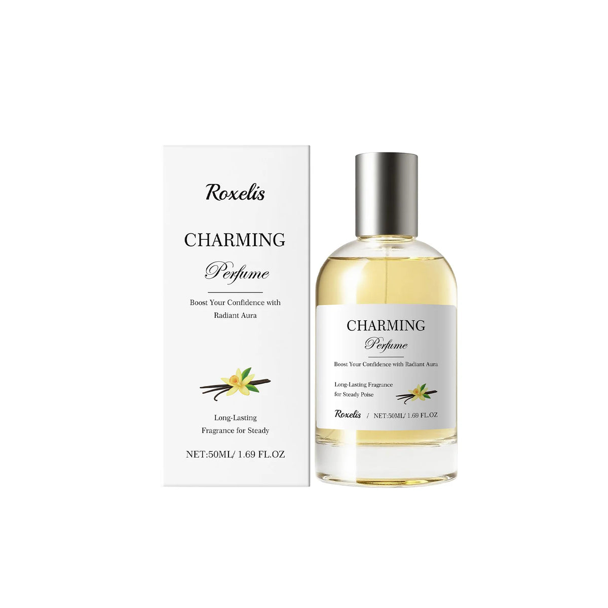50ML Amber Vanilla Perfume Lasting Fragrance Eliminate Bad Odor Boosts Charming Refreshing Elegant Daily Use Unisex Perfume
