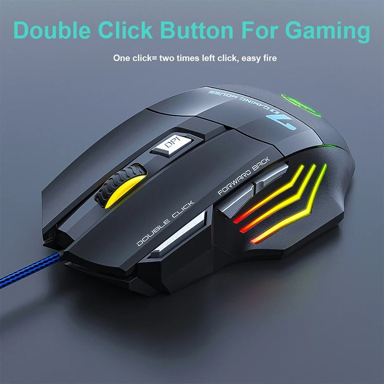 RGB Backlit Wired Ergonomic Design Keyboard Set Waterproof Luminous Gaming Keyboard And Mouse Combo PC Accessories For Gaming