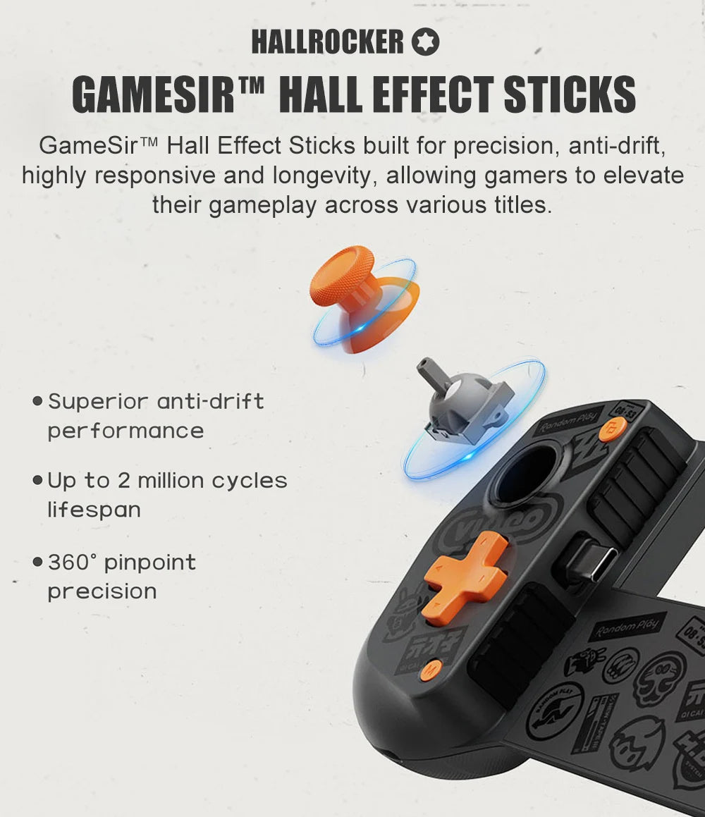 Comando para Telemóvel GameSir X5 Lite Zenless Zone Zero Edition para iPhone 17 16 15, Android, iPad Mini e Tablet Y700