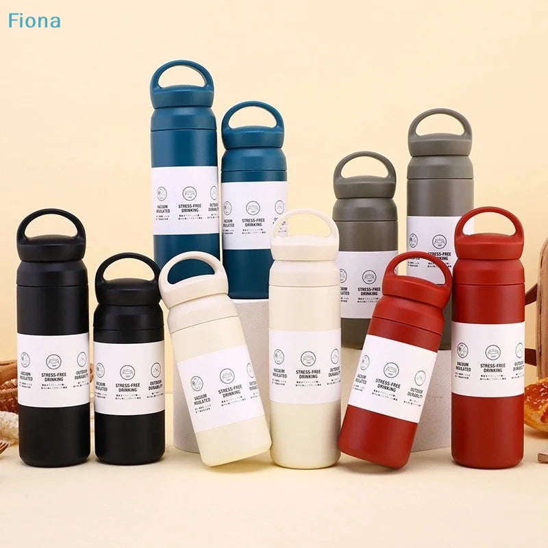 ✔500ml Portable Vacuum Insulated Tumbler – Leak-Proof Travel Water Bottle with Handle