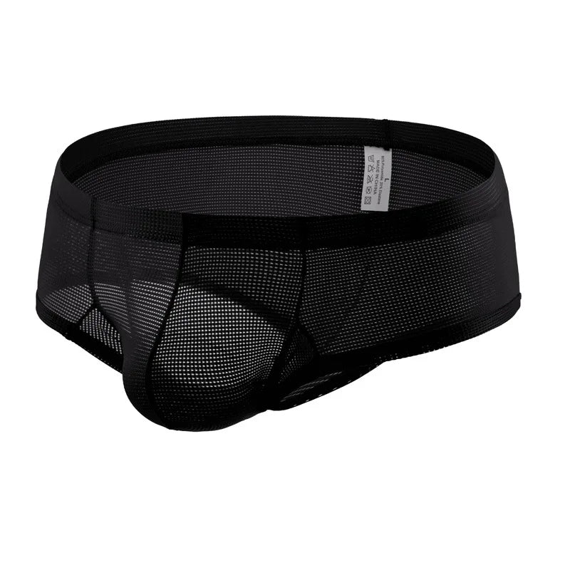 Mens Sexy Mini Boxers Breathable Hole Design Half Back Coverage Fitness Casual Sweat Absorbing All Seasons Daily Sport Wear