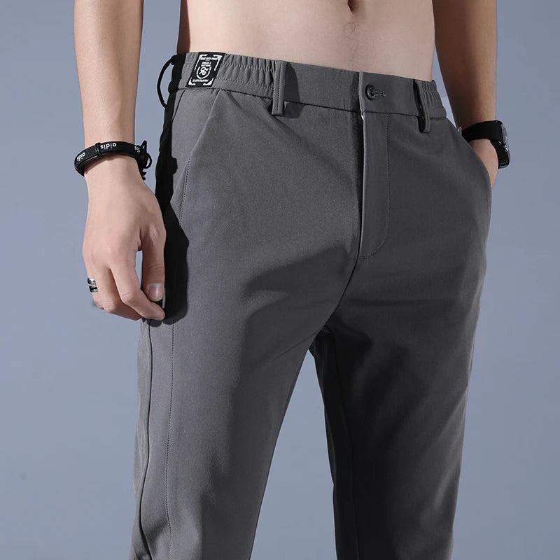 2025 Spring Summer Ultra-thin Men's Stretch Slim Straight Casual Pants High Quality Fashion Breathable Golf Sports Trousers