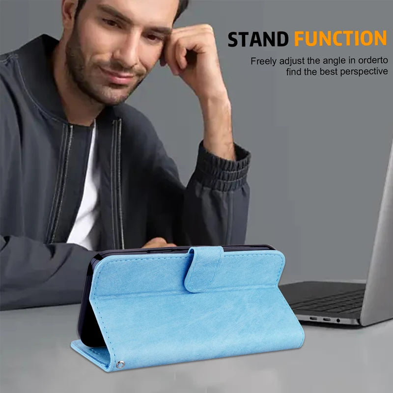 Magnetic Flip Leather Cover Wallet Case For Motorola Moto G Play Power Stylus 2021/2022/2023/2024 Edge 30 40 50 Neo Lite Pro