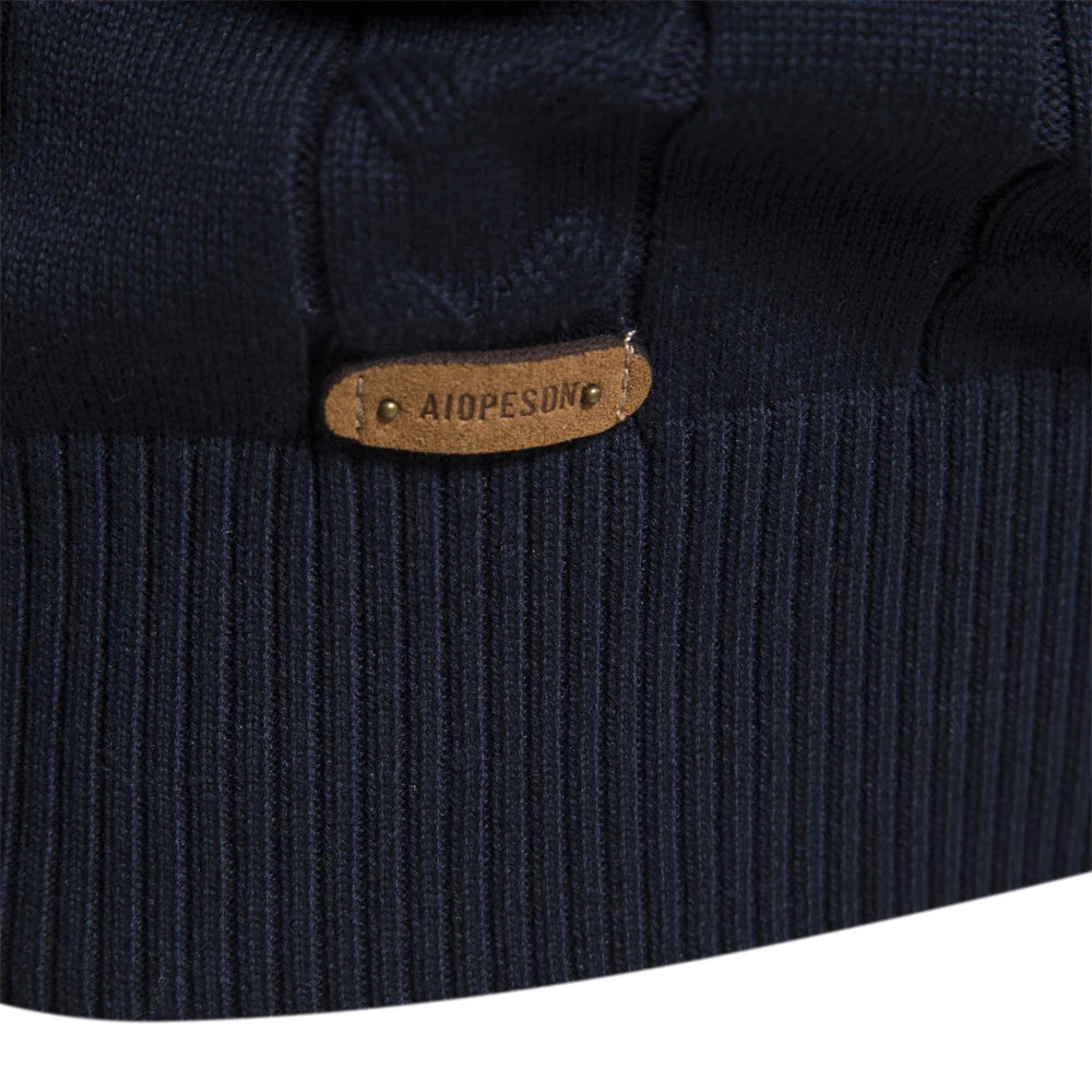 2023 New Autumn High Quality Zipper Pullers Men Warm Winter Cotton Sweaters for Men Ethnic Patterns Casual Mens Sweater