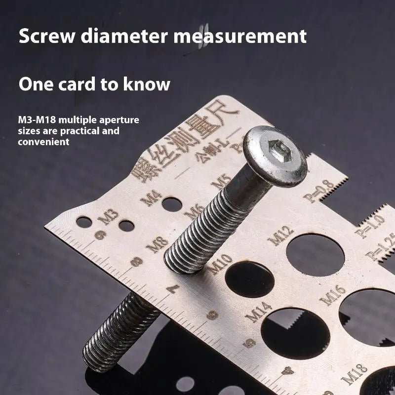 NEW Screw Thread Pitch Gauge Ruler Measuring Tool Bolt Nut Metric Machining Threads Screw Cutting Gauge Angle Model Measuring
