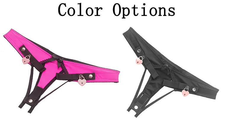 Sissy Training Pink ADJUSTABLE G-STRING For Fufu Clip, Chastiry Panties, Anti-Falling Harness for Male Chastity Cage