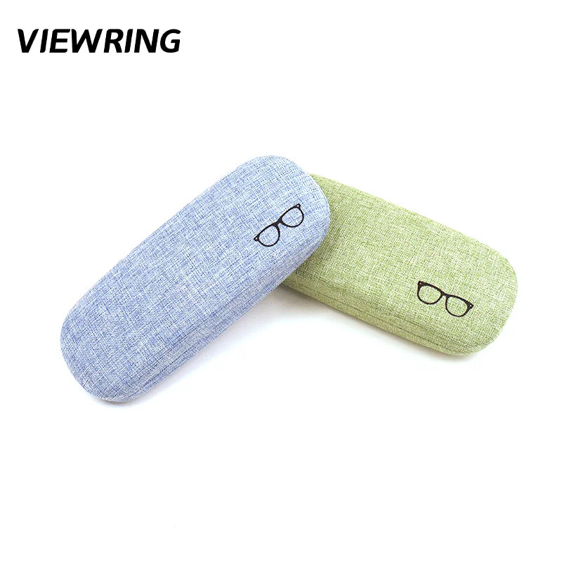 Viewring Linen Solid Color Glasses Case Hard Shell Anti Pressure Eyeglasses Portable Men's And Women's Sunglasses Storage Box