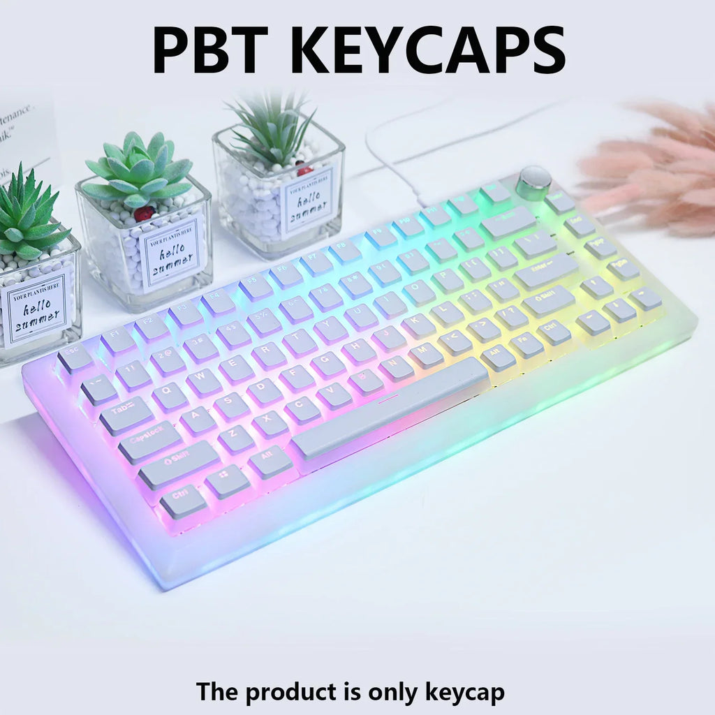 2025 PBT Pudding Keyboard Keycap OEM Profile 129 Keys Key Cap for Mx Hot Swap Mechanical Keyboard Switch Transparent RGB Keycaps