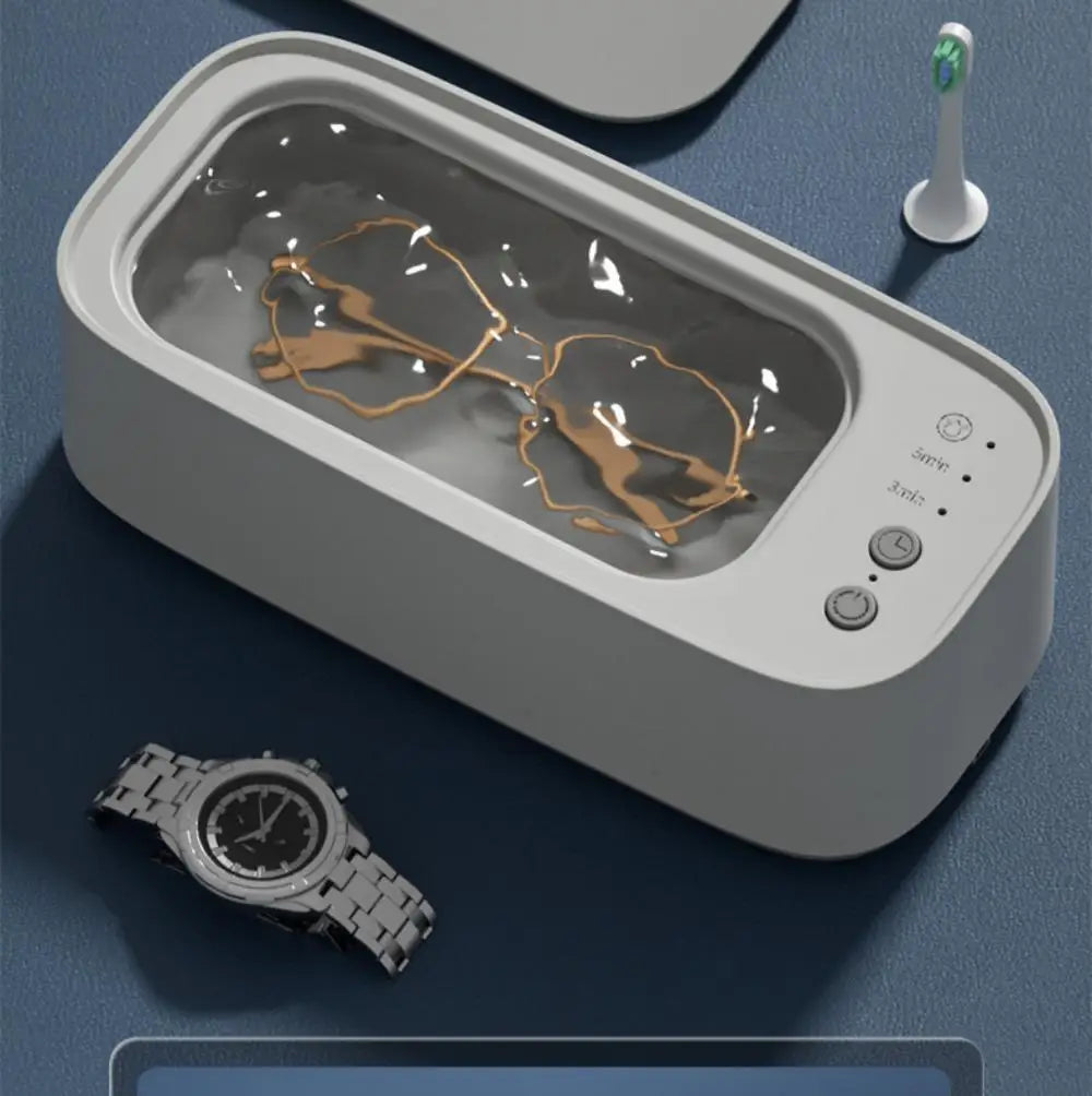 Portable 45KHz Ultrasonic Cleaning Machine Mini Ultrasound Bath Cleaner for Glasses Watch Jewelry Rings Household Gadget
