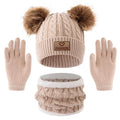 3PC 2-12Y Autumn and Winter Children's Hats and Neck Gloves Set, Cute, Comfortable and Warm, Hats for Boys and Girls