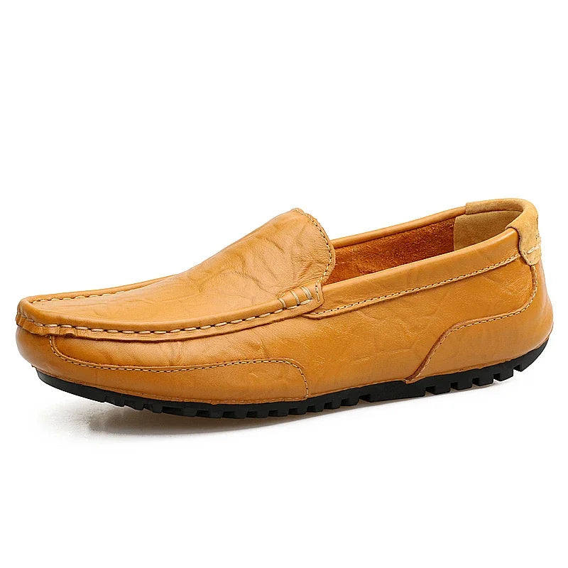 2026 Summer Men Casual Shoes Luxury Brand Genuine Leather Mens Loafers Moccasins Hollow Out Breathable Slip on Driving Shoes