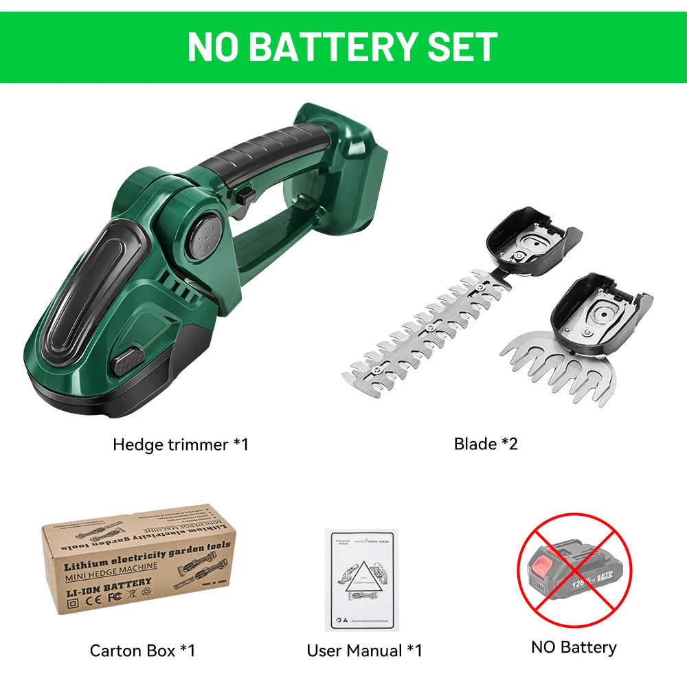 2IN 1 Electric Hedge Trimmer Cordless Household Landscaping Hedge Trimmer Power Tool For Makita Battery Pin for Garden, Lawn