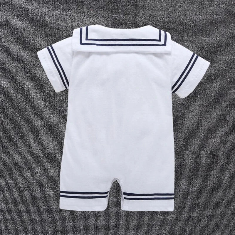 Newborn Baby Boy Clothes Playsuit Sailor Navy  Romper Short Sleeve Jumpsuit Costumes Clothes Summer Outfits Newborn Baby Clothes