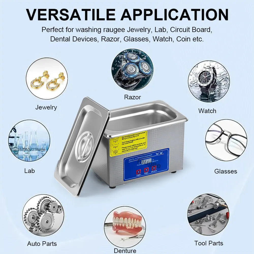 Ultrasonic Cleaner 40KHZ Home Ultrasound Cleaning Machine For Jewelry Glasses Washing Bath Watches Denture Ultrasonic Cleaner