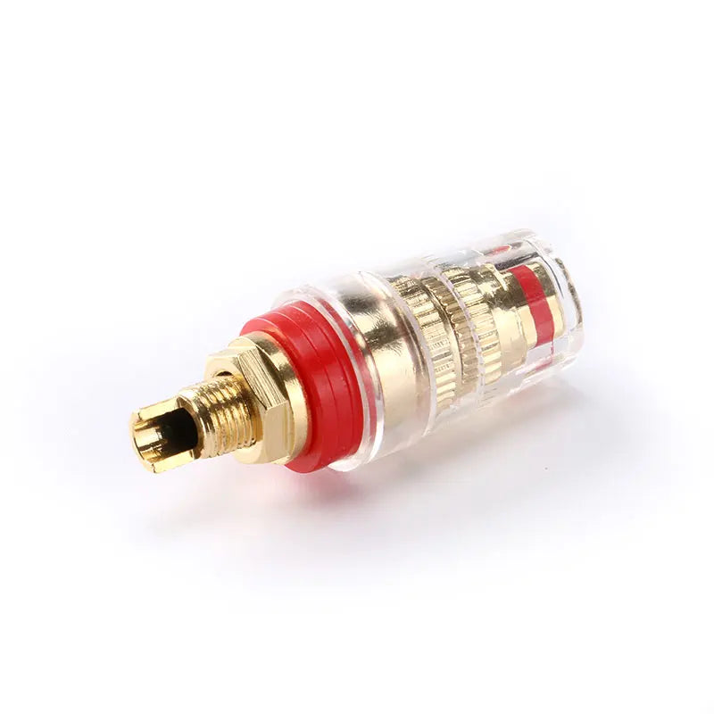 8MM Pure copper gold-plated transparent crystal banana socket speaker amplifier binding post audio speaker wire fixed terminal