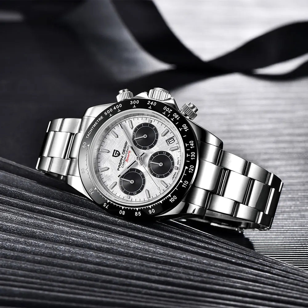 New 1644 PAGANI DESIGN 40mm Men Watch Multifunction Chronograph Sapphire Glass 100M Waterproof Quartz Watch for Men Reloj Hombre