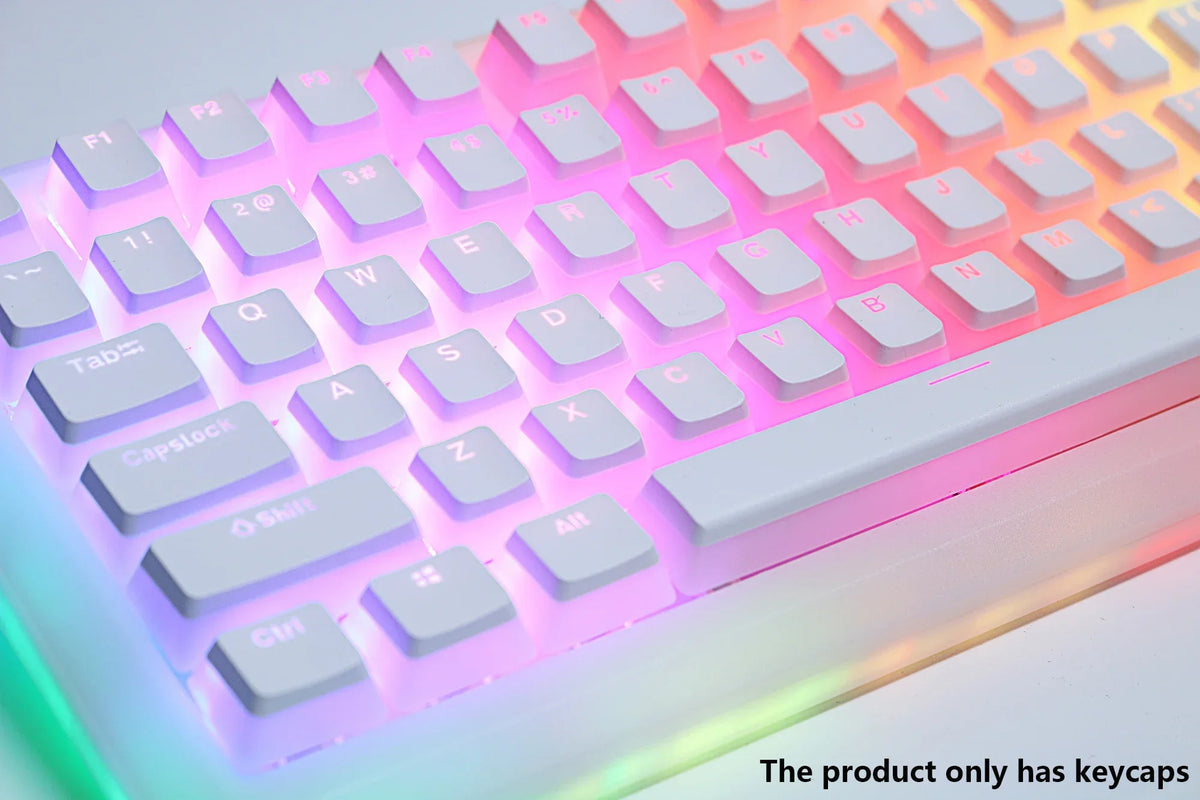 2025 PBT Pudding Keyboard Keycap OEM Profile 129 Keys Key Cap for Mx Hot Swap Mechanical Keyboard Switch Transparent RGB Keycaps