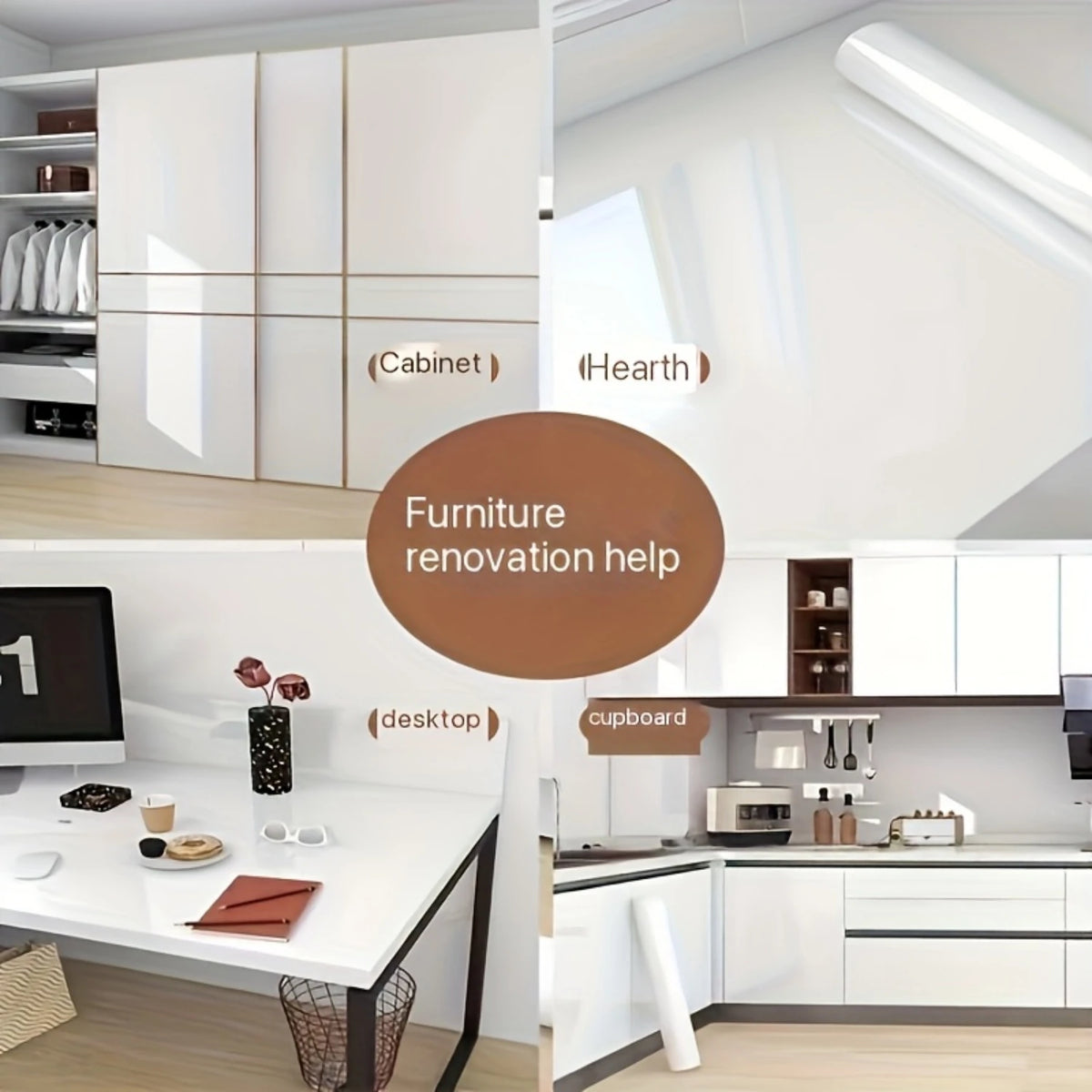 Marble Kitchen Oil-Proof Film Stove Waterproof Moisture-Proof Self-Adhesive Wallpaper Countertop Cabinet Renovation Tile Sticker