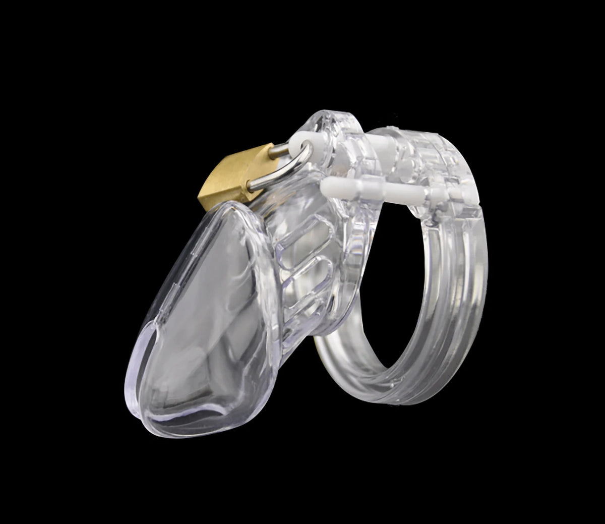 Plastic Urethra Chastity Lock with 5 Snap Ring Penis Bondage Adult Men's Chastity Cage Cock Restriction BDSM Abstainer Sextoys