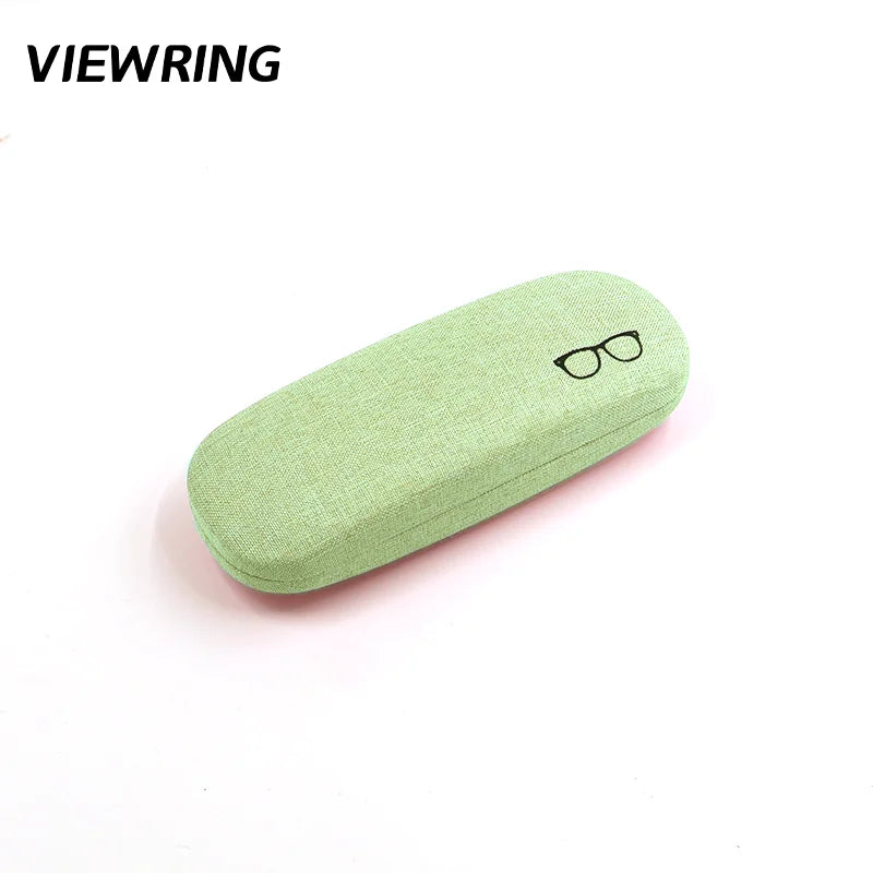 Viewring Linen Solid Color Glasses Case Hard Shell Anti Pressure Eyeglasses Portable Men's And Women's Sunglasses Storage Box