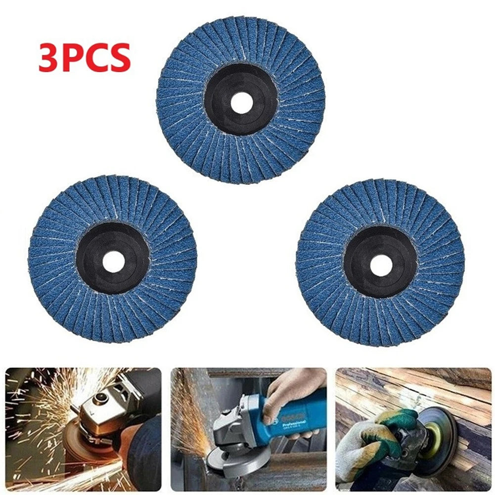 3Pcs 3 Inch Flat Flap Discs 75mm Grinding Wheels Wood Cutting For Angle Grinder Discs Sanding Discs Grinding Wheels Blades