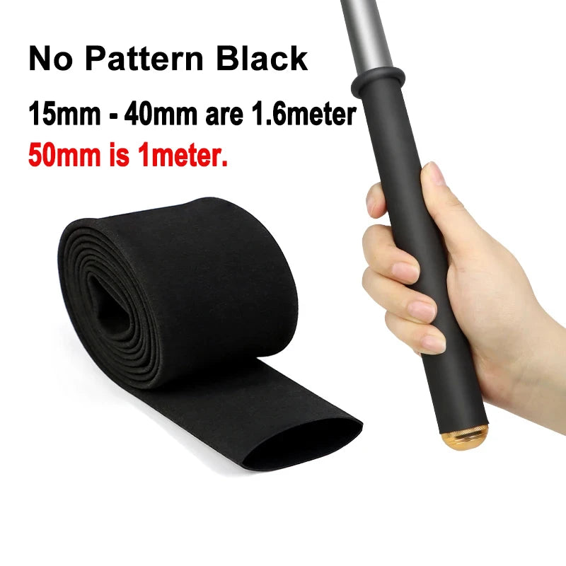 1/1.6m Anti-slip Fishing Rod Heat Shrink Tube ID15 18 20 22 25 28 30 35 40 45 50 60mm Waterproof Handle Bar Protect Wrap Cover
