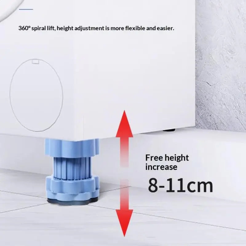⚑4Pcs Adjustable Anti-Vibration Washing Machine Feet Pad Noise Reduction Waterproof Refrigerator Base Pad Support Stands