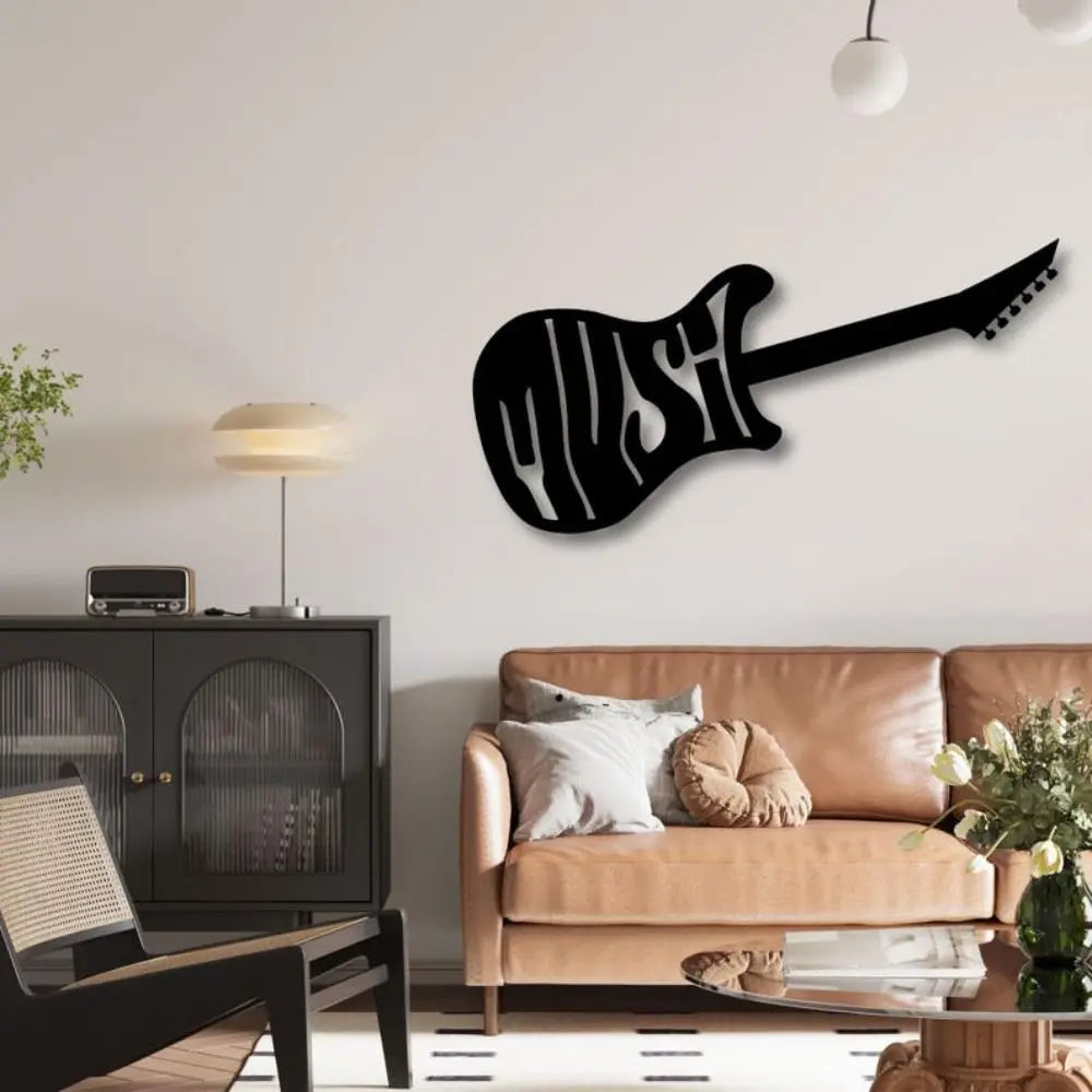 1 unidade de placa de parede em metal - Padrão de nota musical e violino. Decoração de parede em arte de ferro. Para jardim, cozinha, hotel e varanda. Decoração de casa