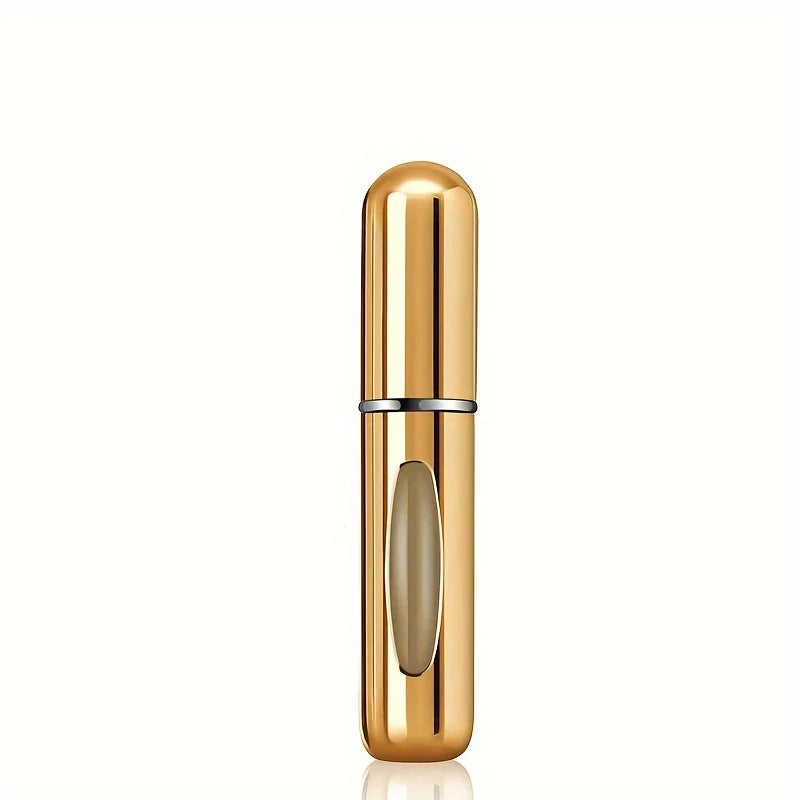 1/4 Unid. Atomizador de perfume de 5 ml, recipiente portátil para líquidos, cosméticos, viagem, mini frasco de alumínio vazio recarregável