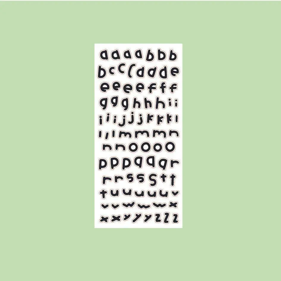 1 Piece INS New Letter Stickers Cute DIY Decals for Journal Card Making Csrapbook Sticker Stationery