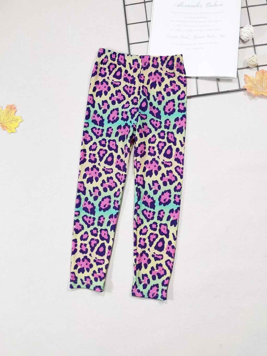 Girls' Leggings Fashion Cartoon Tight Pants Spring and Autumn Baby Girls Slim Fit Flower Leggings Summer Children's Pants