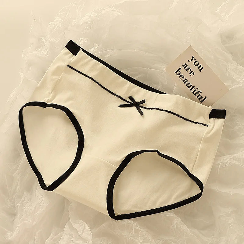 Women'S Underwear Set Breathable Full Panties For Girls Soft High Waist Briefs Student Style Pcs Antibacterial Ice Silk