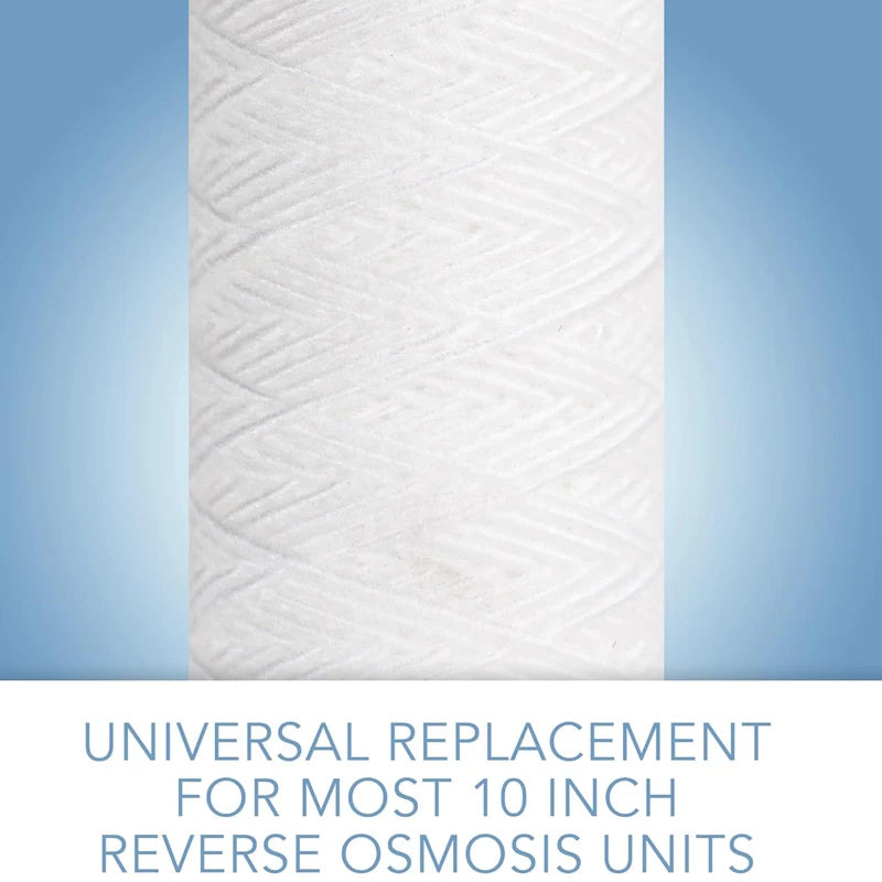 6pcs Universal String Wound Sediment Water Filter Cartridges for Most 10-Inch RO Unit 5 Micron – 10" x 2.5"