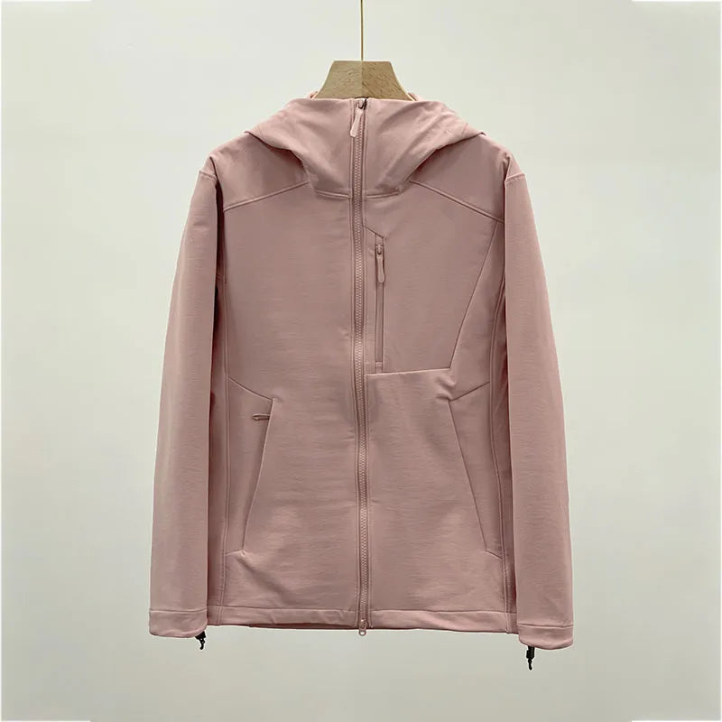 2026 Outdoor Soft Shell Mountaineering Casual Cycling Sports Windproof and Rainproof Camping Men's and Women's Hooded Jackets