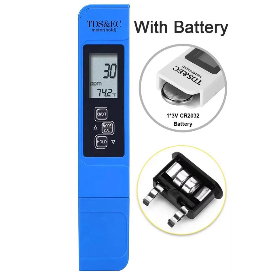 PH Meter & TDS Meter Digital Water Quality Tester 0-14 PH Meter Tester 0-9990PPM TDS&EC LCD Water Purity PPM Aquarium Filter