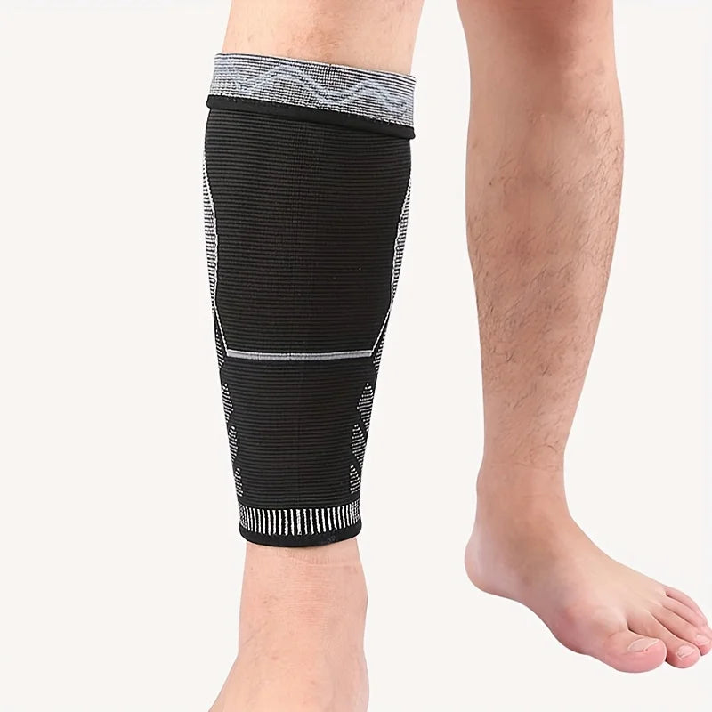 1Pcs Men's Compression Leg Sleeves - Breathable Calf Support for Running Basketball Marathon Sports Guard