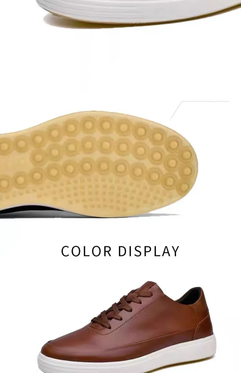 High Quality Men's Genuine Leather Shoes Summer Comfortable Sneakers Fashion Men Shoes Soft Leather Versatile Skateboard Shoes