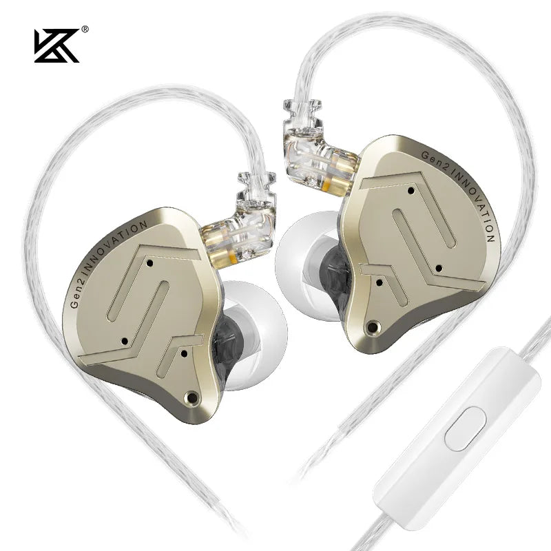 KZ ZSN Pro 2 Hybrid Drive 1BA+1DD In Ear Metal Earphones HIFI Bass Headset Monitor Earbuds Sport Noise Cancelling Headphone