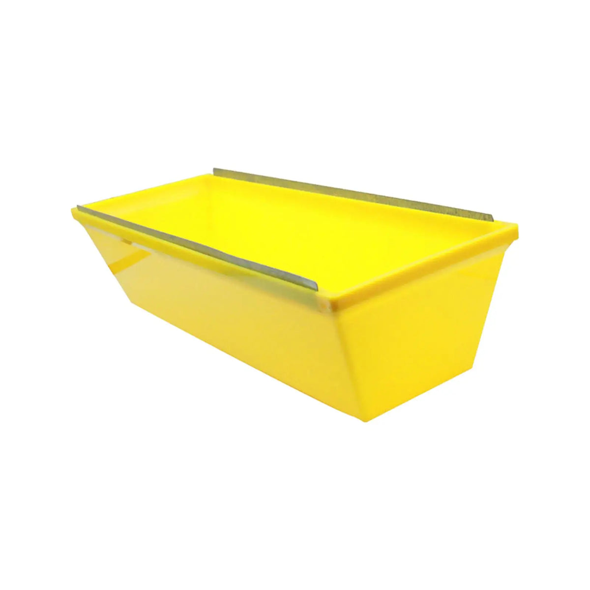 12” Drywall Mud Pan Sheared Edges Easy to Clean Plastering Tapered Sides Heavy Duty with Scraping Bar Quicker Knife Cleaning