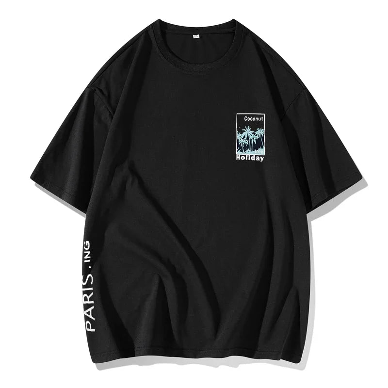 1pc/2pcs Men's T-shirt Shorts Set Plus Size 180KG Summer Casual Short-sleeve Tees Sportswear Fashion Male Round-neck Tops Shorts