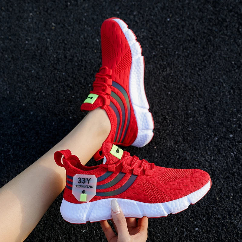 Men Casual Sport Shoes Breathable Lightweight Sneakers Outdoor Mesh Black Running Shoes Athletic Jogging Tenis Walking Shoes