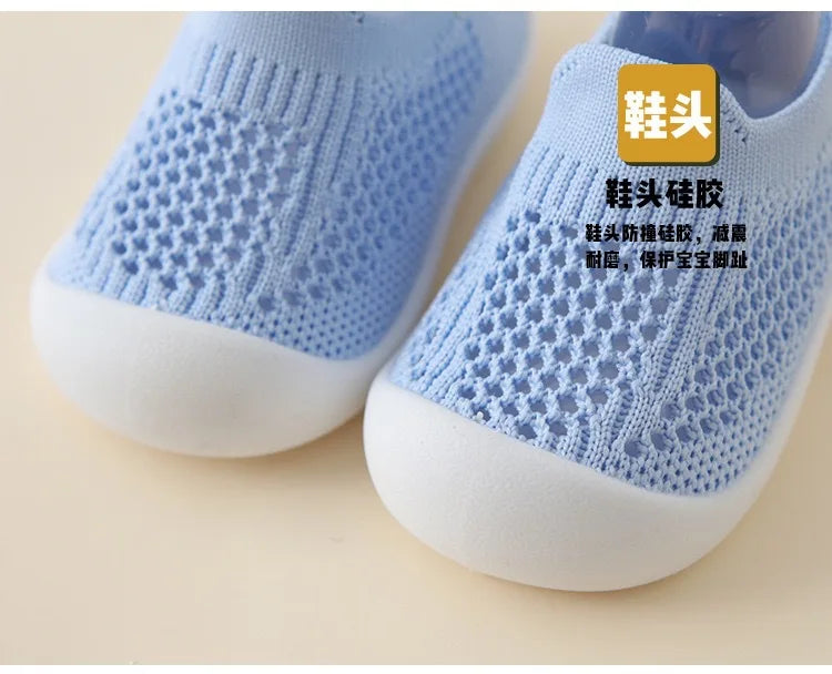 Baby Spring/Summer Soft Sole Socks Shoes Mesh Unisex Baby Anti Slip Floor Socks Children's 0-3T Lightweight Soft Walking Shoes