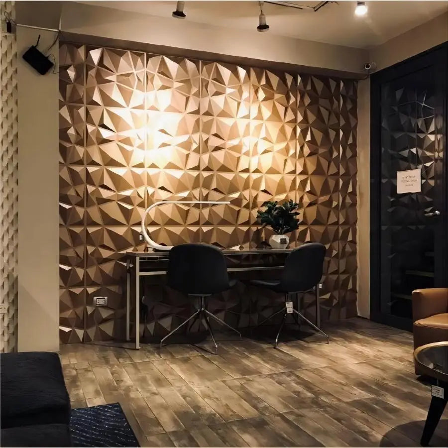 (pack of 12)Decorative 3D wall panel with diamond design, 30.48 cm x 30.48 cm