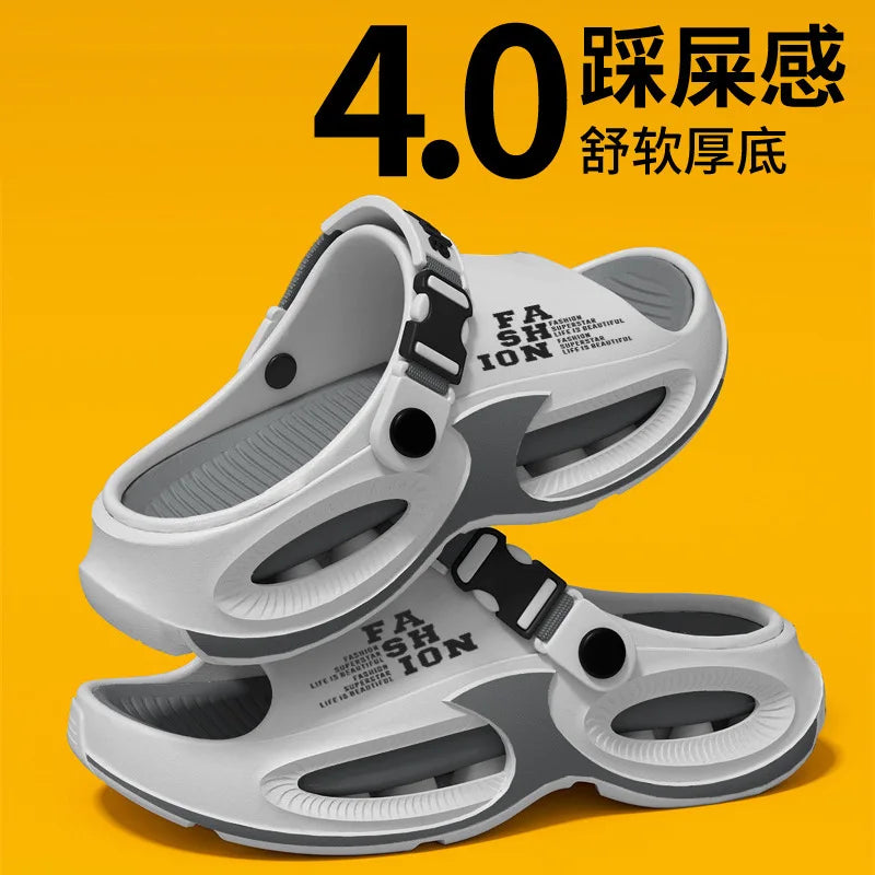Men Fashion Sport Slippers Indoor Outdoor Sandals Beach Flip Flop Thick Sole Male Slides Summer Non-Slip Men Shower Slippers