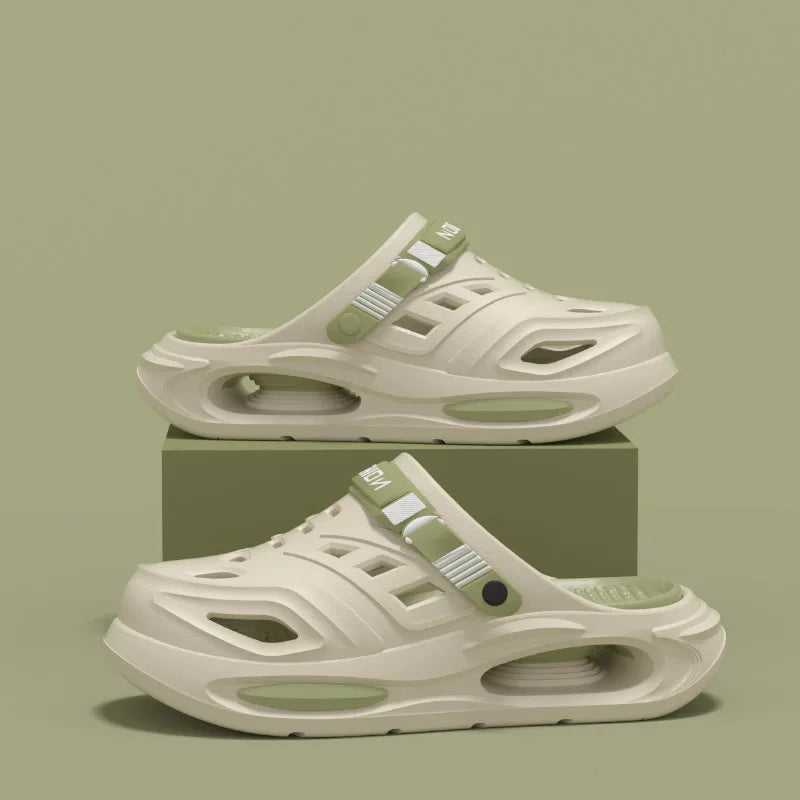 2026 Men's And Women's Cave Shoes Fashion Breathable Sandals With Removable Insoles Non-slip Cushioned Thickened Soft Slippers