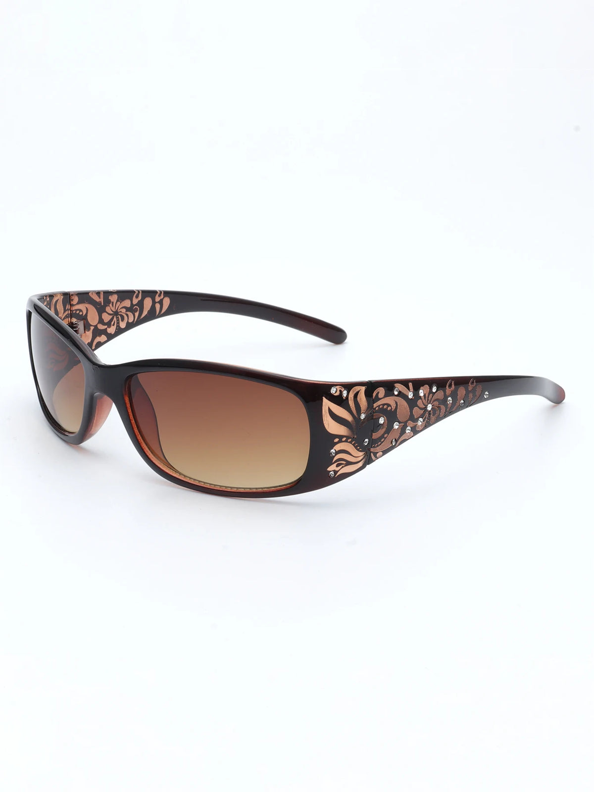 Fashion New Y2K Ladies Pattern Relief Square Small Frame Sunglasses Retro Style Elegant Summer Vacation Beach Glasses