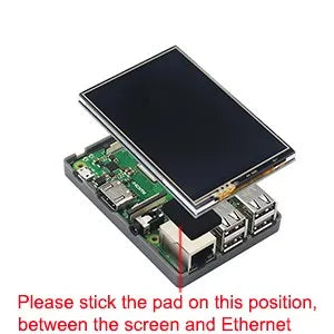 Raspberry Pi 3B Plus Case Plastic ABS Case Shell Box Optional Cooling Fan for Raspberry Pi 3B+/3B Use with 3.5 Inch Screen